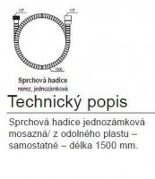 Ravak 911.00 sprchová hadice 150 cm kovová jednozámková X07P006